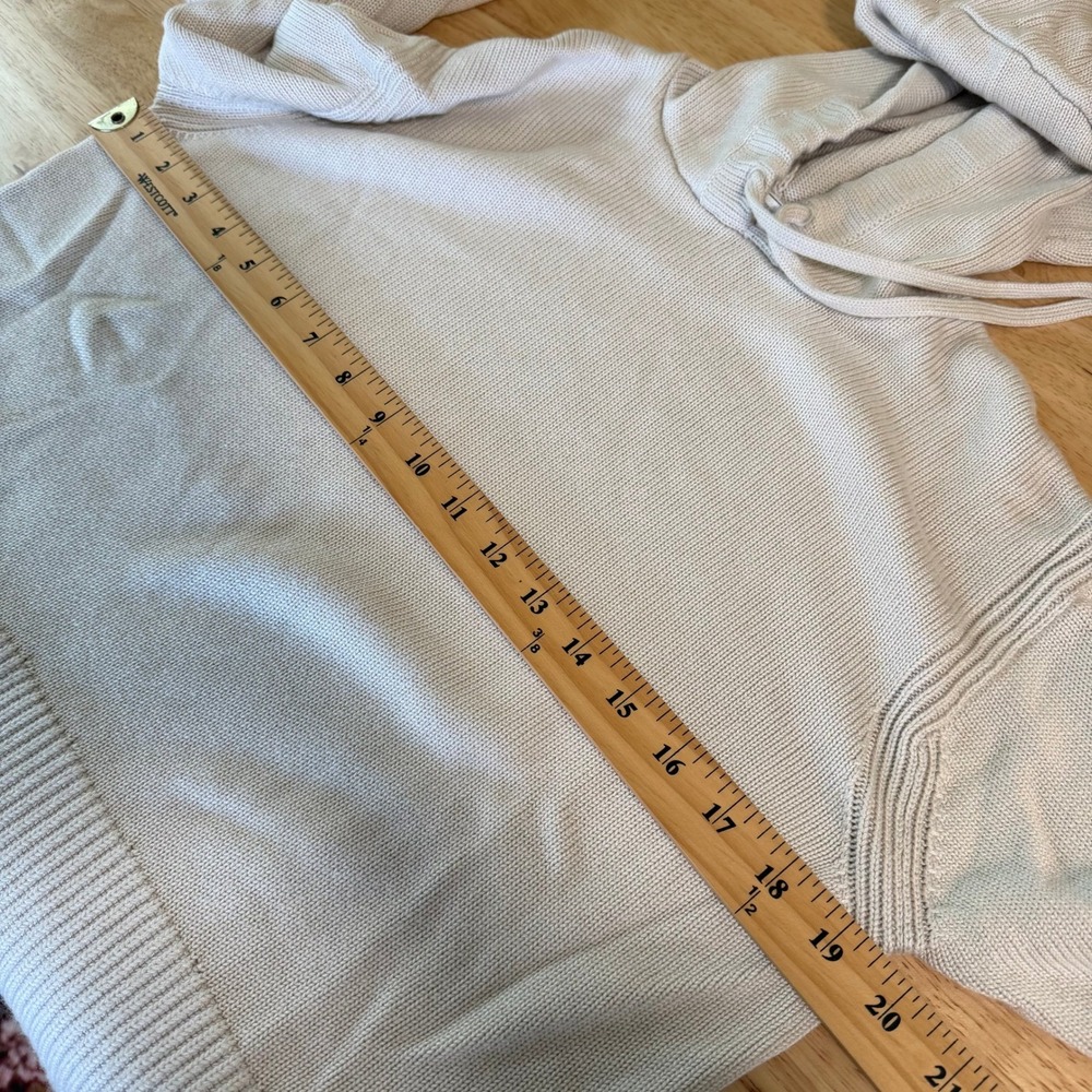 Lululemon Double Knit Sweater Hoodie Size XS/S Cashmere Blend Pullover Cream - Picture 5 of 7